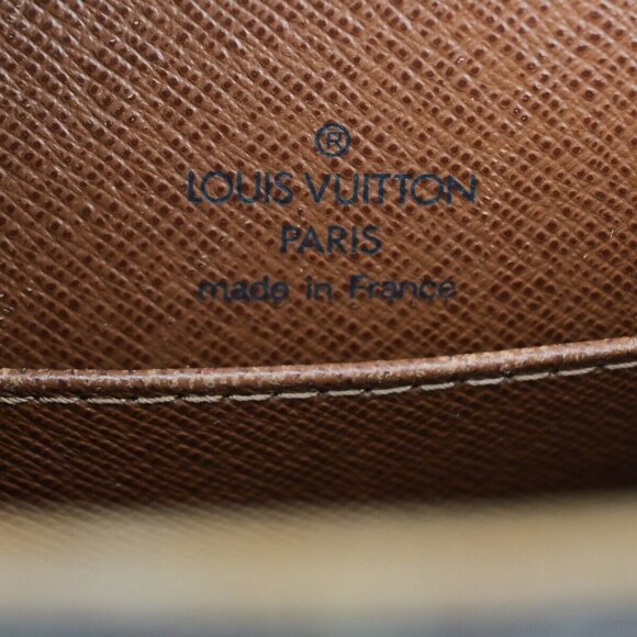 LOUIS VUITTON Logo Drouot Shoulder Bag Monogram Leather Brown - Picture 14 of 15